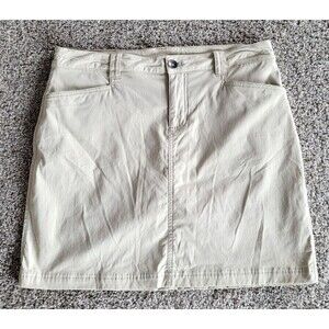 Eddie Bauer Womens 8 Beige Nylon Spandex Mini Skirt Built-In Liner Adventure